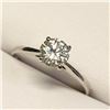Image 2 : 10K White Gold Moissanites(0.7ct) Ring (~Size 0) (~length 0 inches) (~weight 1.28g), Made in Canada,