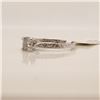 Image 3 : 14K White Gold Diamond(0.57Ct,Si2,G) Diamond(0.1ct) Ring (~Size 6.25) (~weight 1.69g), Made in Canad