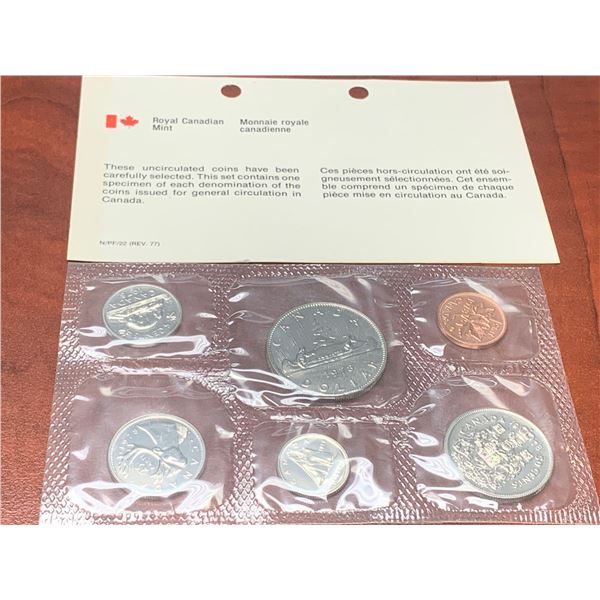 Royal Canadian Mint 1978 Proof Sealed coin set with certificate