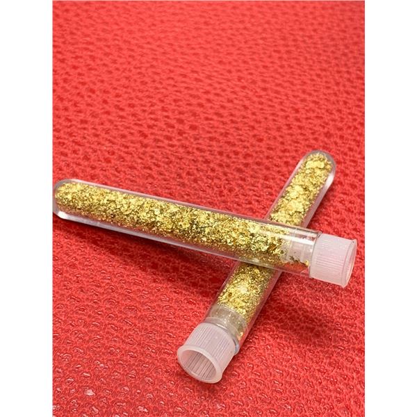 Lot of 2 large vials of Golden Flake material