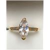 Image 3 : Ladies 14K GP .95 Carat Marquis Cut Solitaire Engagement Ring size 7 NEW in gift box