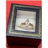 Image 4 : Ladies 14K GP .95 Carat Marquis Cut Solitaire Engagement Ring size 7 NEW in gift box