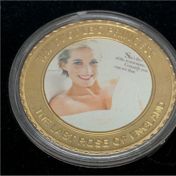 Lady Diana The People Princess 24K Gold Plated commemorative NEW Cased collector medallion "The Last