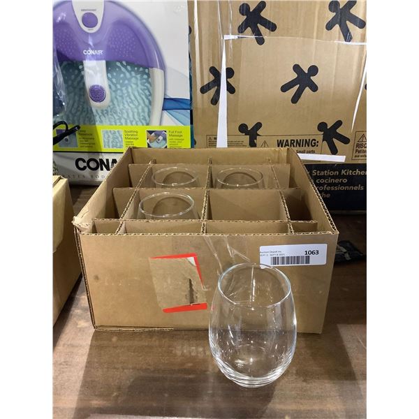 Four Piece 15oz Stemless Wine Glass Set