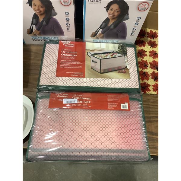 Winter Wonderland 112ct Ornamanet Organizer (20.6in L x 12in W x 12.2in H) Lot of 2