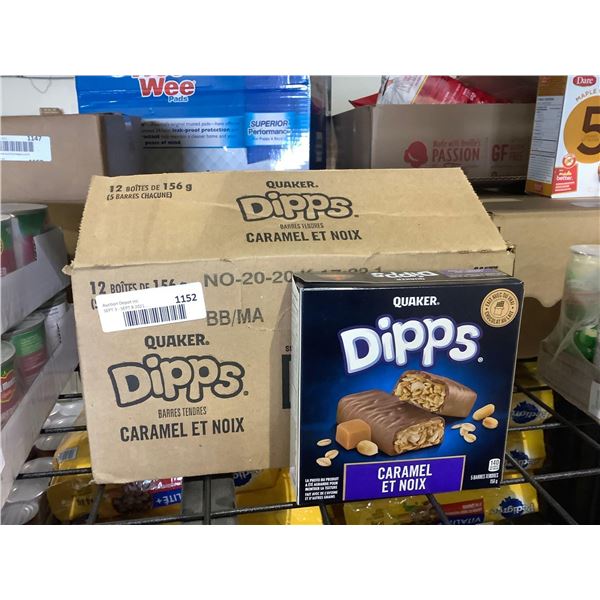 Case of Quaker Dipps Caramel Granola Bars (12 x 156g)
