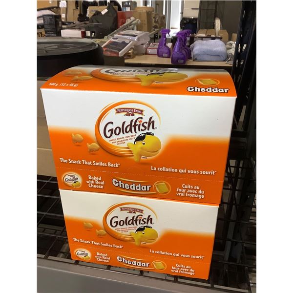 Goldfish Cheddar Baked Snack Crackers (540g) Lot of 2