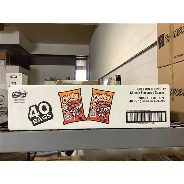 Case of Cheetos Crunchy Cheese Flavored Snacks (40 x 57g)