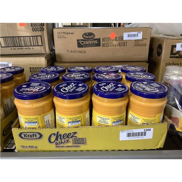 Case of Kraft Cheez Whiz Cheese Spread (12 x 450g)