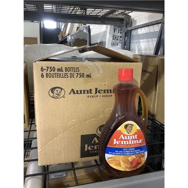 Case of Aunt Jemima Lite Syrup (6 x 750mL)