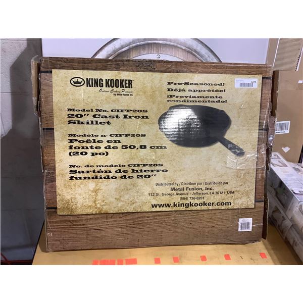 King Kooker Pre-Seasoned 20in Cast Iron Skillet