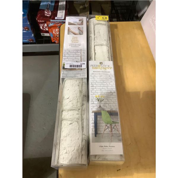 Peel & Stick Wallpaper (20.5in x 16.5ft) Lot of 2