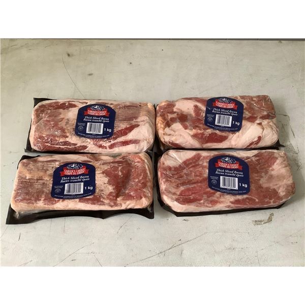 Frozen Carver's Choice Thick Sliced Bacon (4 x 1kg)