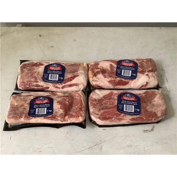 Frozen Carver's Choice Thick Sliced Bacon (4 x 1kg)