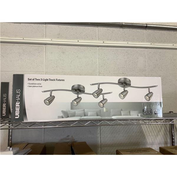 UberHaus Set of Two 3-Light Track Fixtures (21.85in x 6.69in)