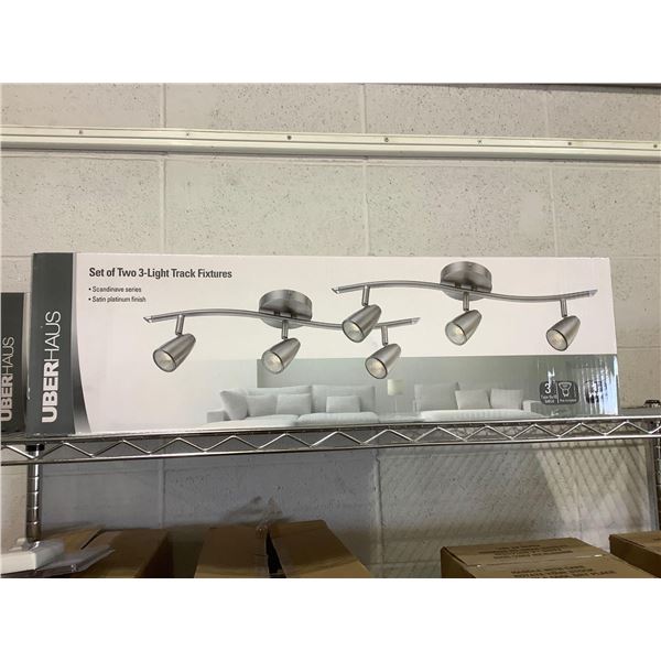 UberHaus Set of Two 3-Light Track Fixtures (21.85in x 6.69in)