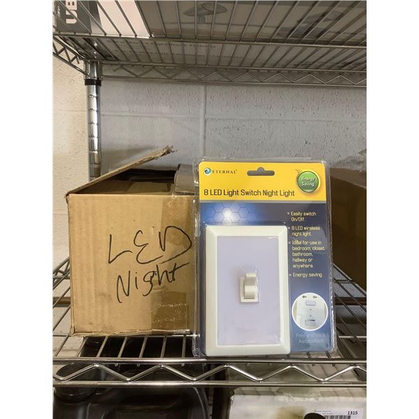 Case of 12 Eternal 8 LED Light Switch Night Lights