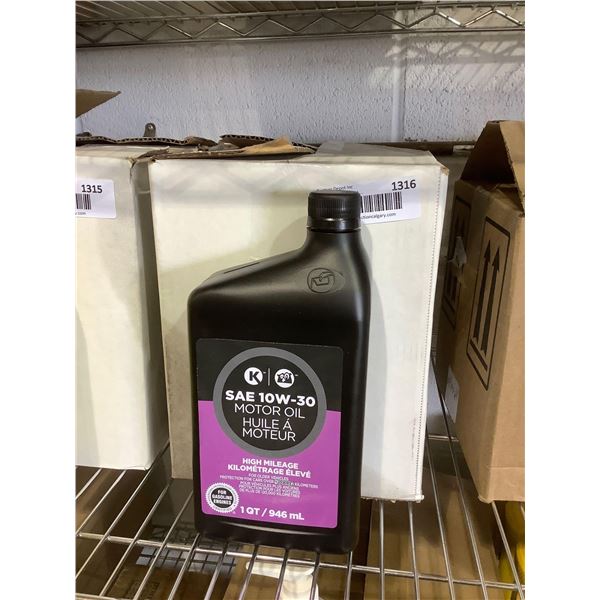 Case of Circle K SAE 10W-30 High Mileage Motor Oil (6 x 946mL)