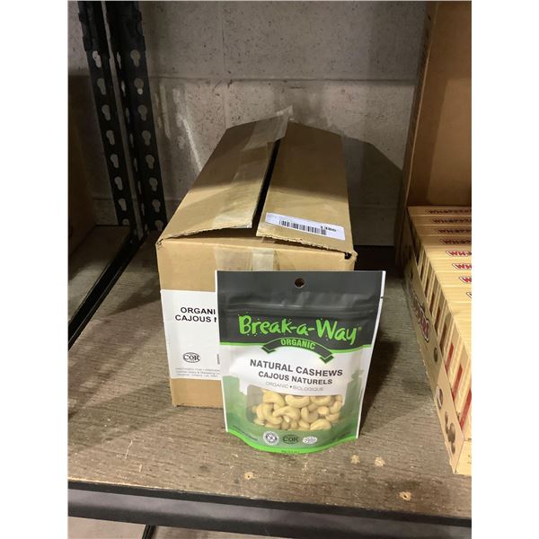 Case of Break-a-way Organic Natural Cashews (12 x 90g)