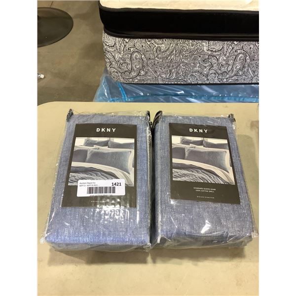 DKNY Queen Size Sham Lot of 2