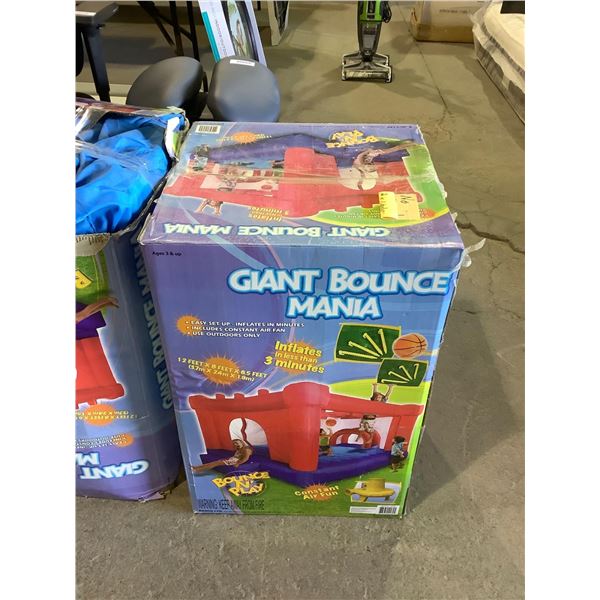 Giant Bounce Mania Inflatable Bounce House (12ft x 8ft x 6.5ft) (No Blower)
