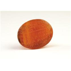 Engraved Carnelian Stone Middle East.