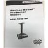 Image 2 : AnchorMOUNT ACM-PM12-BK Heavy Duty Projector Mount (3" - 12" Drop) - Black