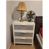 Image 1 : White Dresser with Lamp & Fan