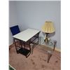 Image 1 : Desk & Chair - Glass Table - Lamp