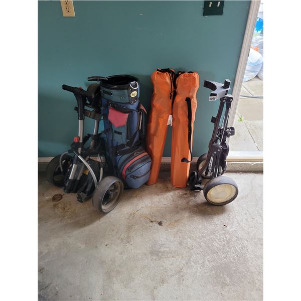 Motorcaddy - Golf Bag - Push Club Carrier - 2 Fold up chairs