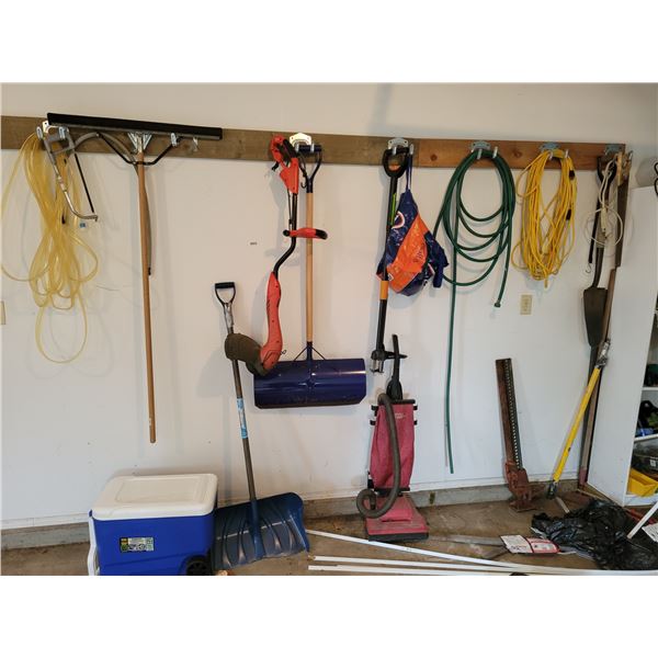 Various Garden Tools and Cooler