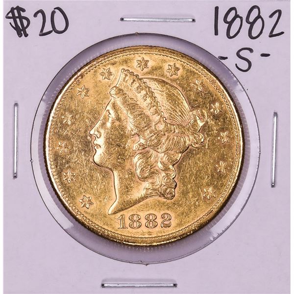 1882-S $20 Liberty Head Double Eagle Gold Coin