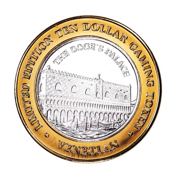 .999 Silver The Venetian Las Vegas Nevada $10 Casino Limited Edition Gaming Token