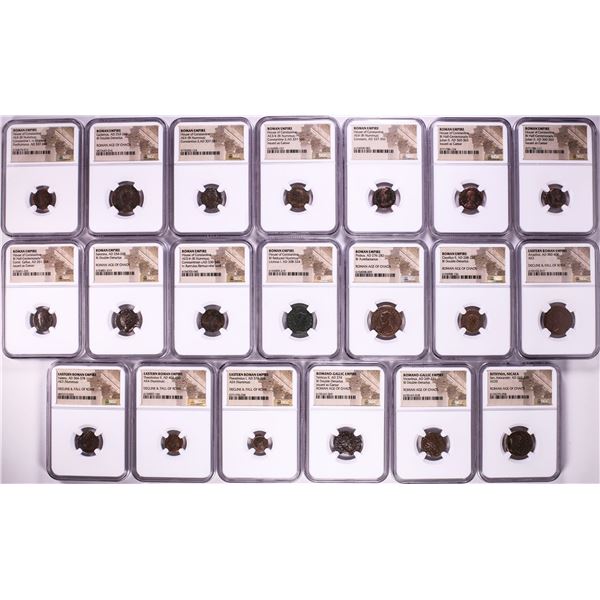 Lot of (20) Ancient Roman Empire Coins NGC Certified