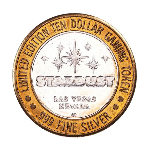 .999 Silver Stardust Resort Las Vegas $10 Casino Limited Edition Gaming Token