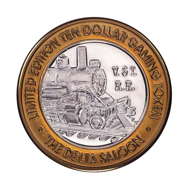 .999 Silver The Delta Saloon Nevada $10 Casino Limited Edition Gaming Token