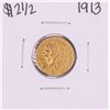 Image 1 : 1913 $2 1/2 Indian Head Quarter Eagle Gold Coin