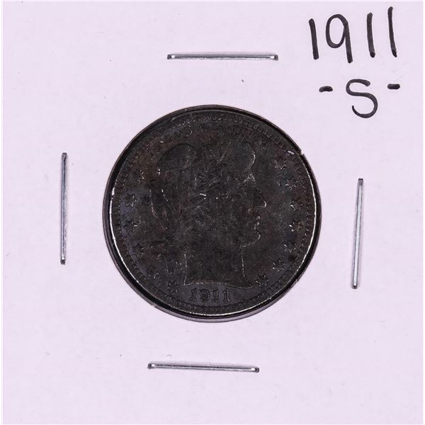 1911-S Barber Quarter Coin