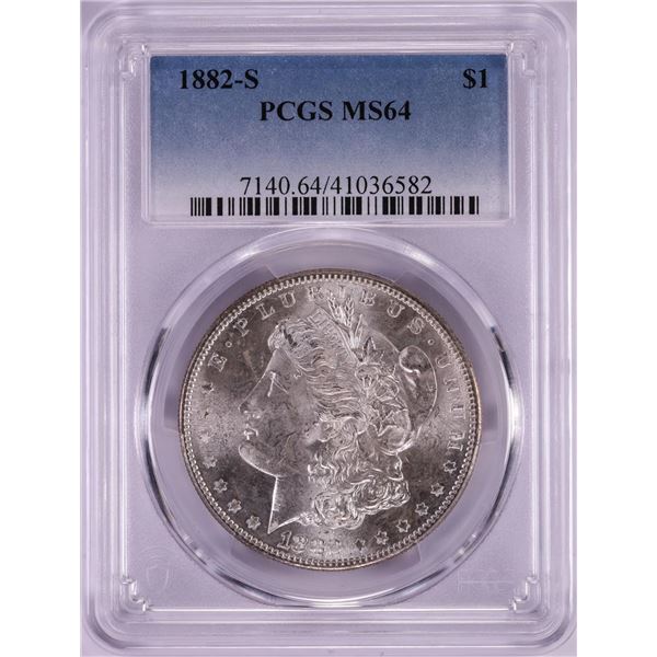 1882-S $1 Morgan Silver Dollar Coin PCGS MS64