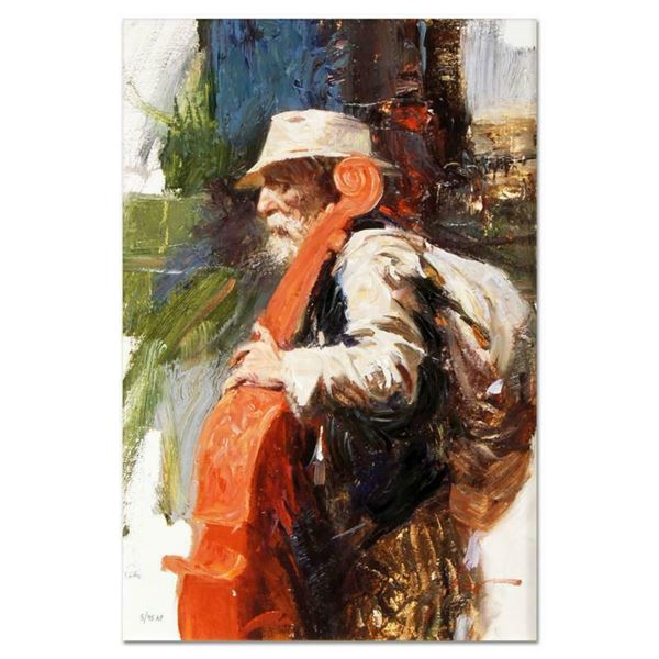 Pino (1939-2010) "The Red Viola" Limited Edition Giclee On Canvas