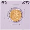 Image 1 : 1878 $3 Indian Princess Head Gold Coin