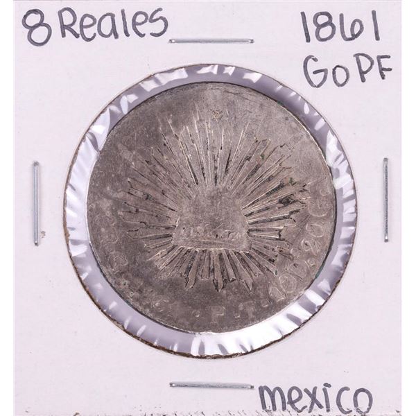 1861 Go PF Mexico 8 Reales Silver Coin