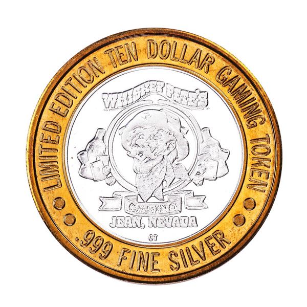 .999 Silver Whiskey Pete's Casino Jean, Nevada $10 Limited Edition Gaming Token
