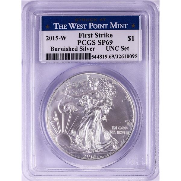 2015-W $1 Burnished American Silver Eagle Coin PCGS SP69