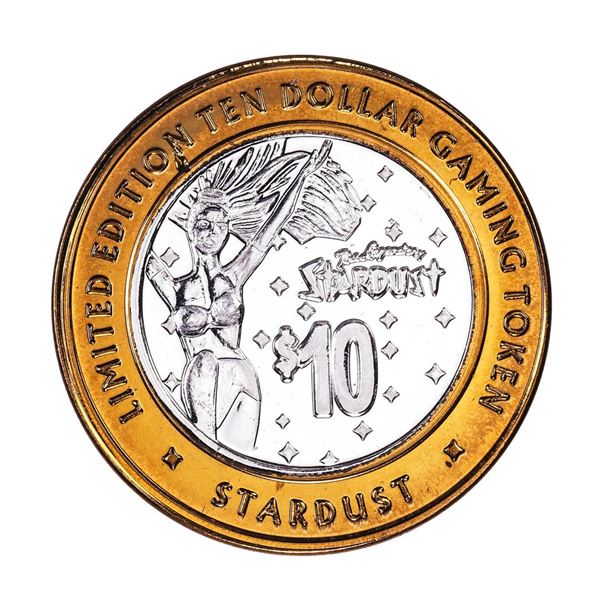 .999 Fine Silver Stardust Casino Las Vegas, NV $10 Limited Edition Gaming Token