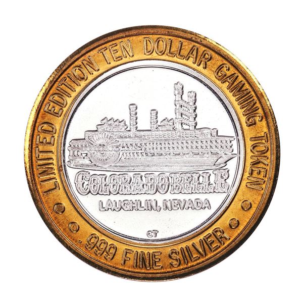 .999 Silver Colorado Belle Laughlin, Nevada $10 Casino Limited Edition Gaming Token
