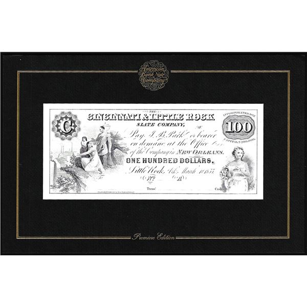 1994 ABN Co. Intaglio Print Cincinnati & Little Rock Slate Company, AR