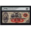 Image 1 : 1860's $10 Bank of Washington North Carolina Obsolete Note PMG Very Fine 20
