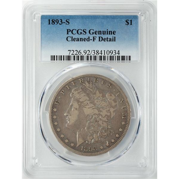 1893-S $1 Morgan Silver Dollar Coin PCGS Fine Details