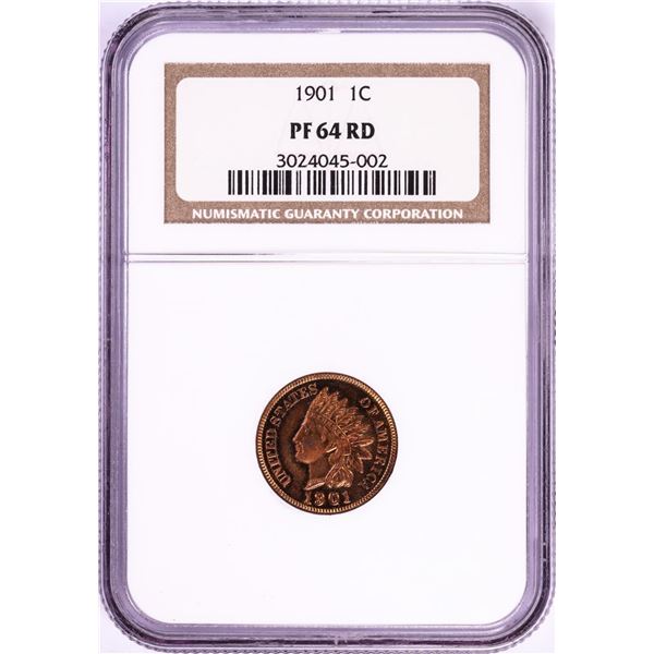 1901 Proof Indian Head Cent Coin PCGS PF64RD